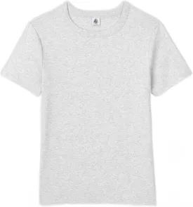 Petit Bateau Women's Iconic Organic Cotton Round Neck T-Shirt Light Grey Style A03Z2-14895 Sizes XXS-L