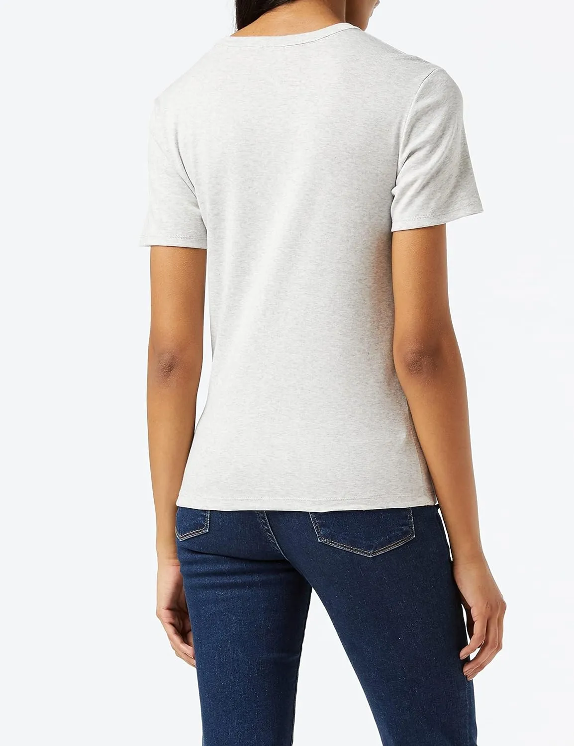 Petit Bateau Women's Iconic Organic Cotton Round Neck T-Shirt Light Grey Style A03Z2-14895 Sizes XXS-L