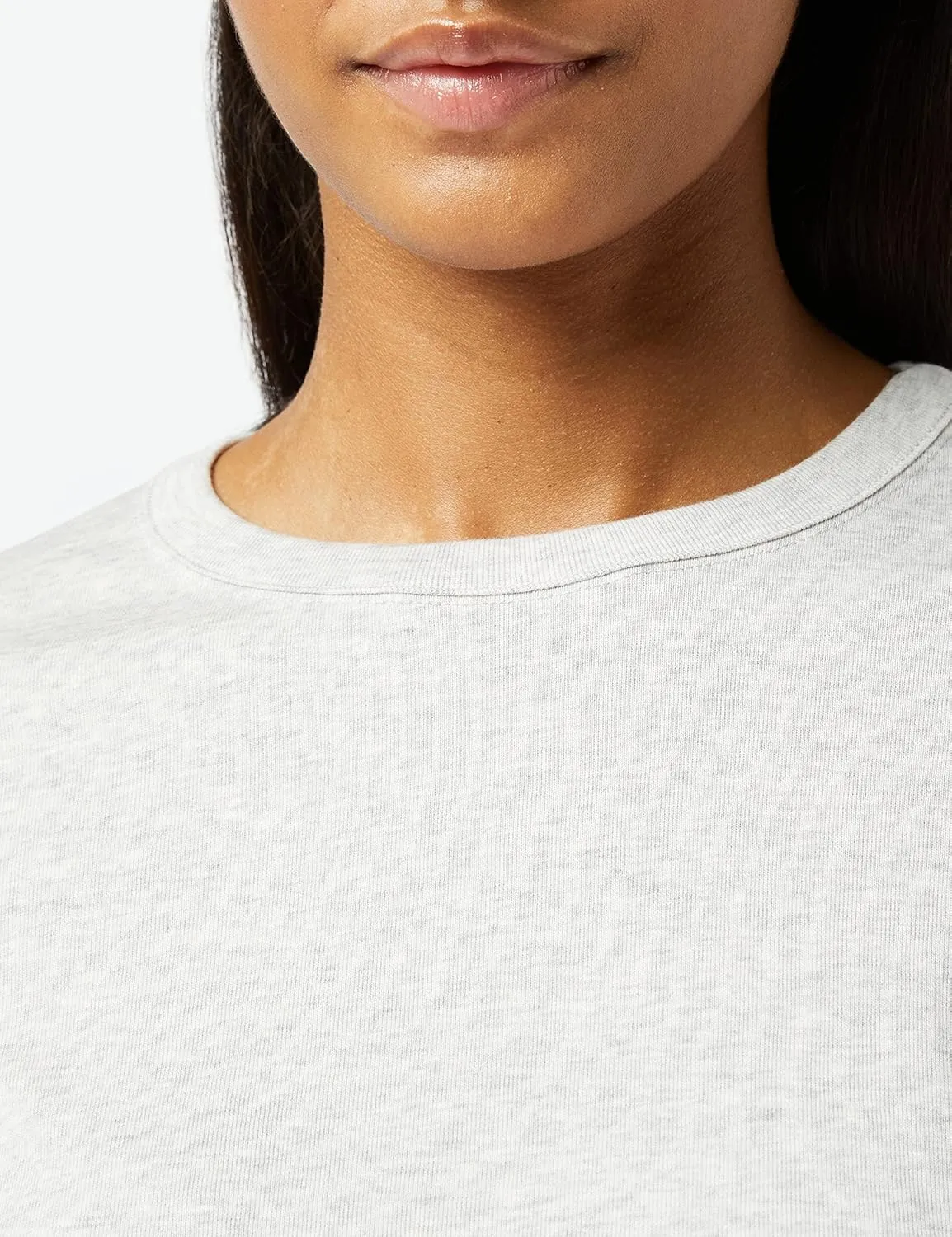 Petit Bateau Women's Iconic Organic Cotton Round Neck T-Shirt Light Grey Style A03Z2-14895 Sizes XXS-L