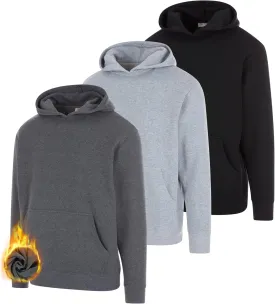 PURE CHAMP 3 Pack Fleece Hoodies for Men Long Sleeve Essentials Hoodie Cotton Active Athletic Workout Sweatshirts for Men
