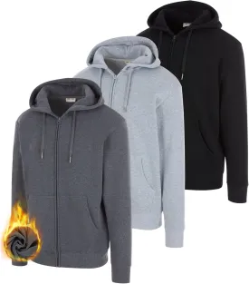 PURE CHAMP 3 Pack Fleece Hoodies for Men Long Sleeve Essentials Hoodie Cotton Active Athletic Workout Sweatshirts for Men