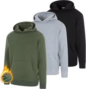 PURE CHAMP 3 Pack Fleece Hoodies for Men Long Sleeve Essentials Hoodie Cotton Active Athletic Workout Sweatshirts for Men