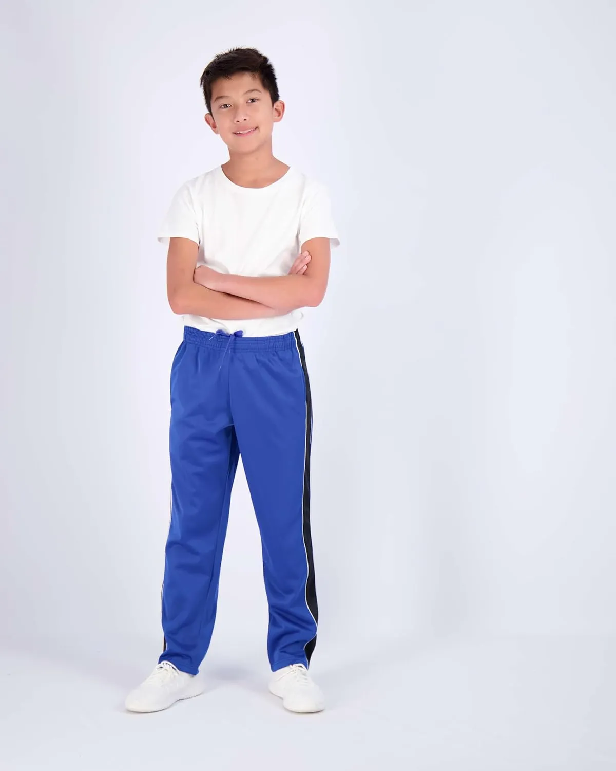 Real Essentials 3 Pack: Boys' Tricot Open Bottom Fleece-Lined Sweatpants with Pockets