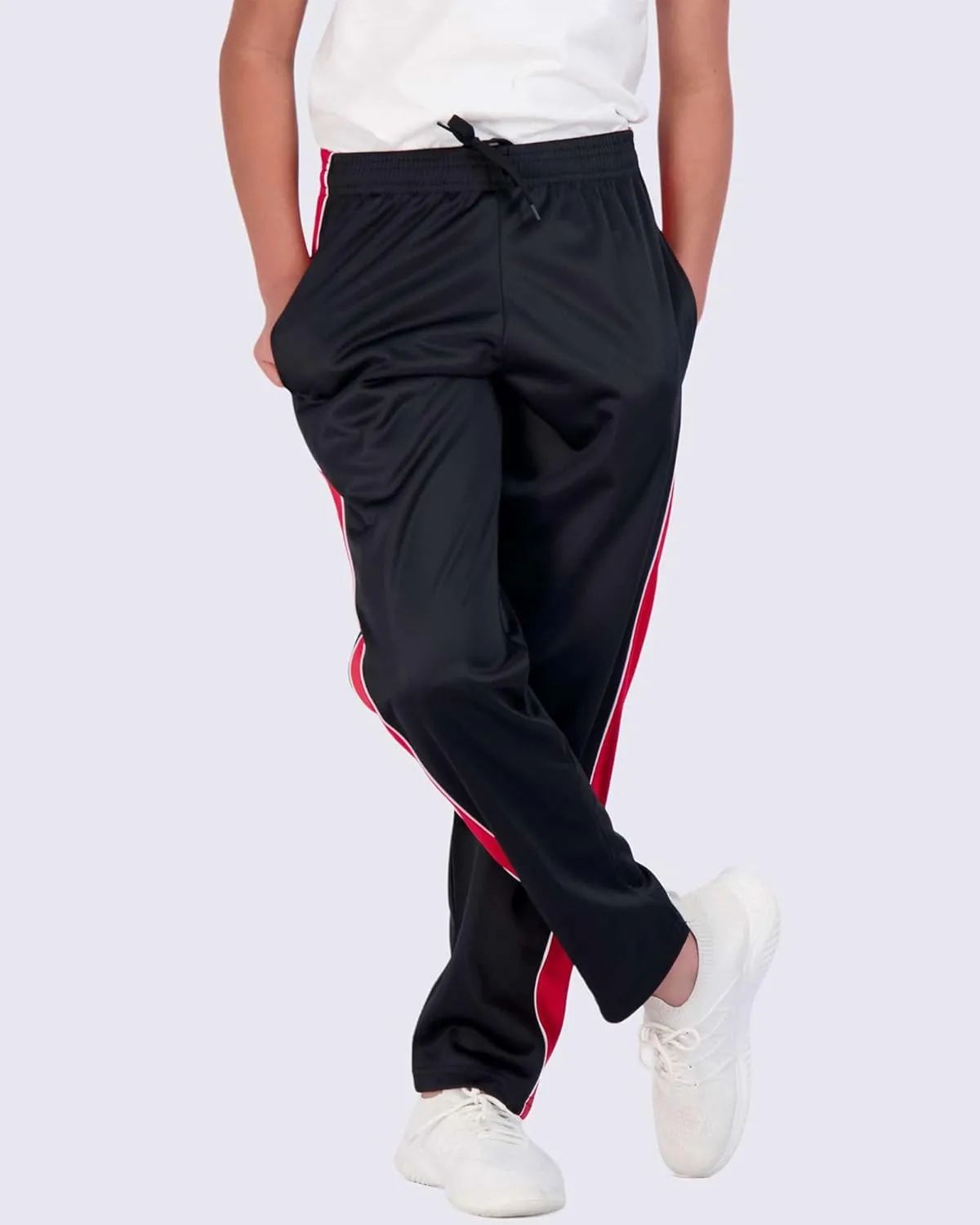 Real Essentials 3 Pack: Boys' Tricot Open Bottom Fleece-Lined Sweatpants with Pockets