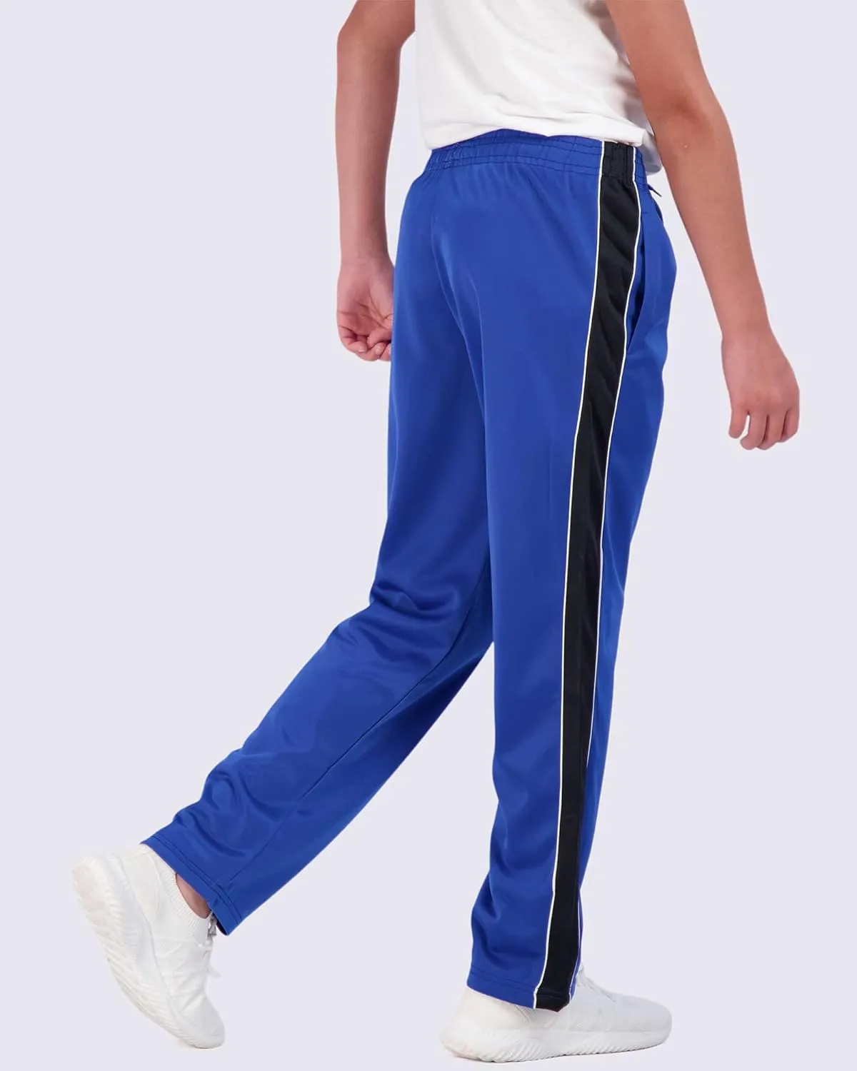 Real Essentials 3 Pack: Boys' Tricot Open Bottom Fleece-Lined Sweatpants with Pockets