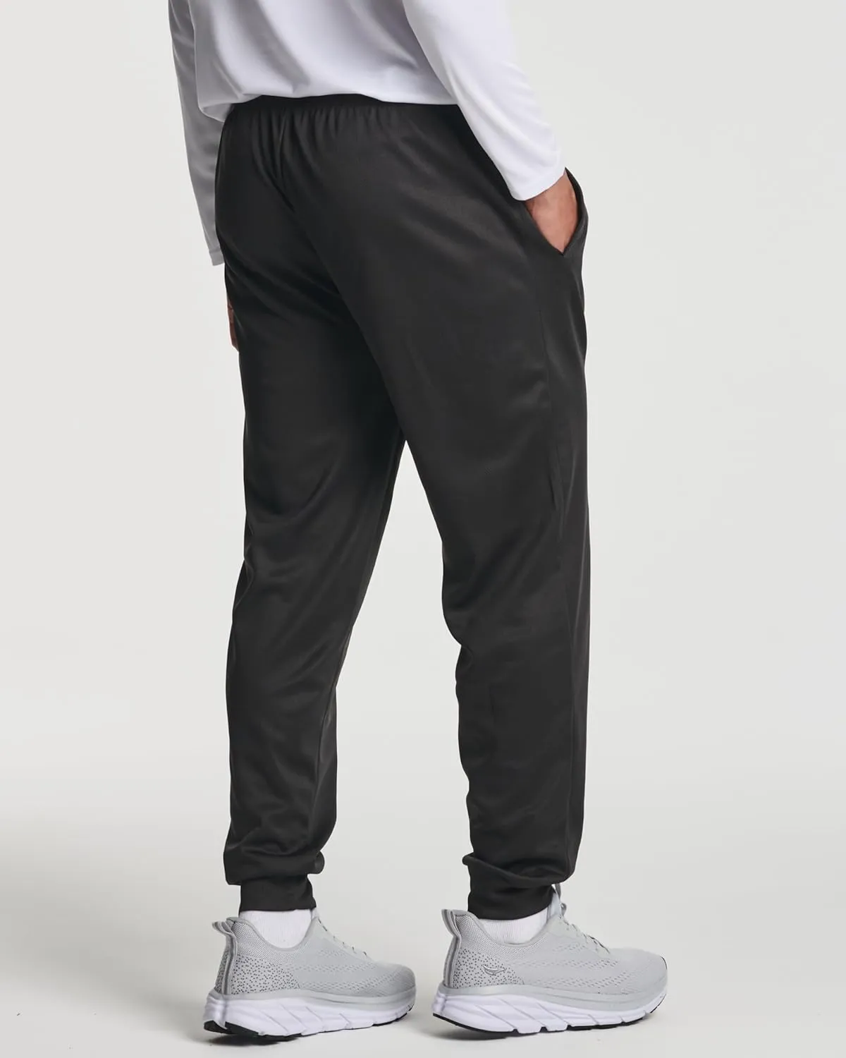 Real Essentials 3 Pack: Men's Tech Mesh Active Athletic Casual Jogger Sweatpants with Pockets(Available in Big & Tall)