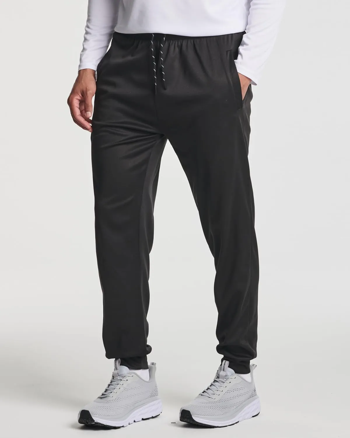 Real Essentials 3 Pack: Men's Tech Mesh Active Athletic Casual Jogger Sweatpants with Pockets(Available in Big & Tall)