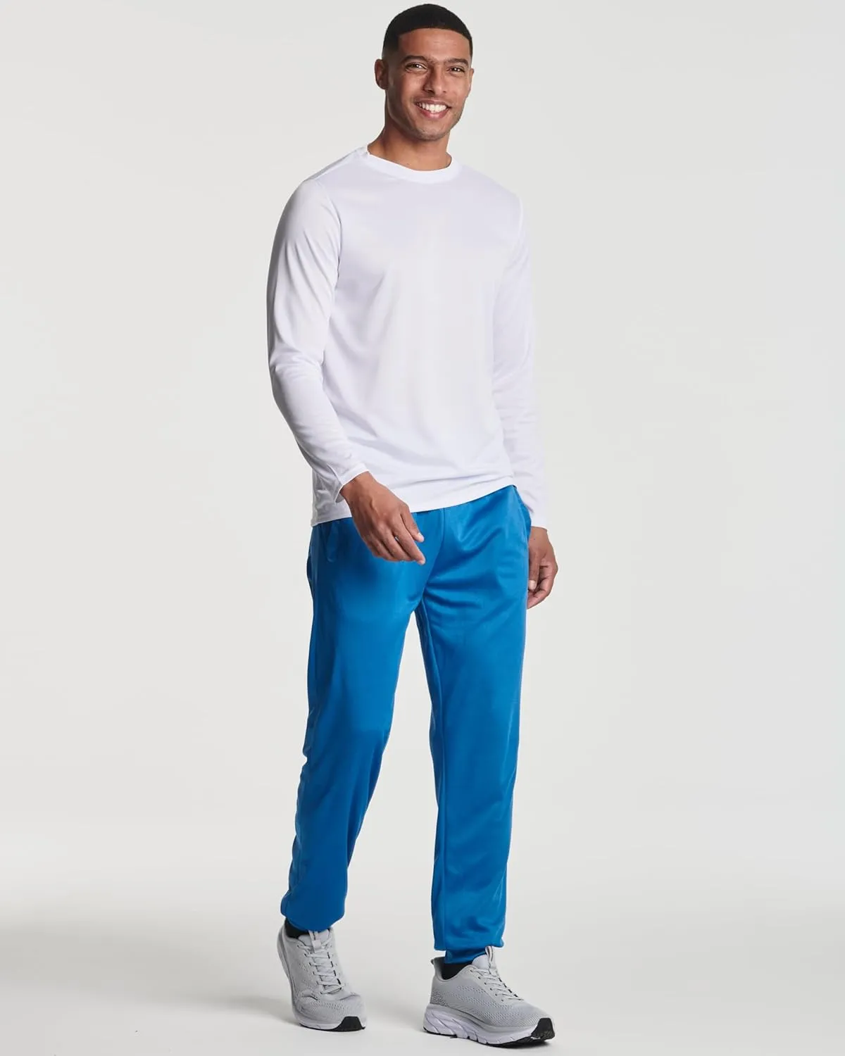 Real Essentials 3 Pack: Men's Tech Mesh Active Athletic Casual Jogger Sweatpants with Pockets(Available in Big & Tall)