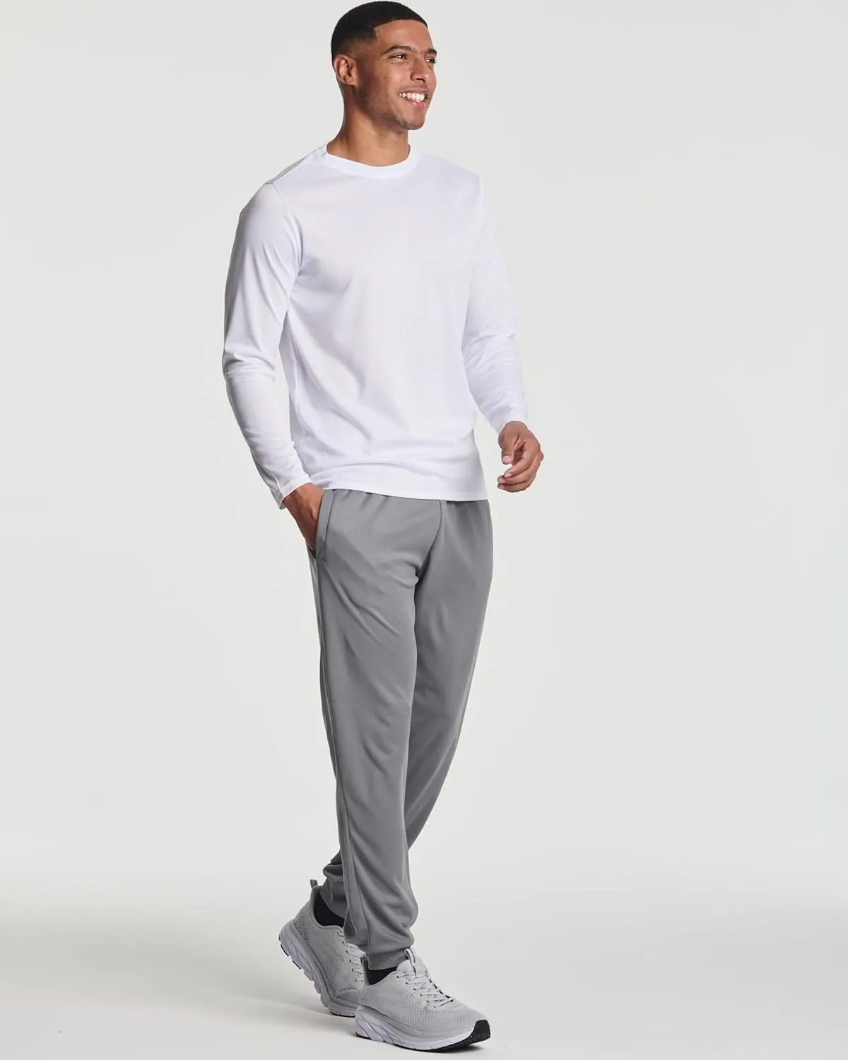 Real Essentials 3 Pack: Men's Tech Mesh Active Athletic Casual Jogger Sweatpants with Pockets(Available in Big & Tall)