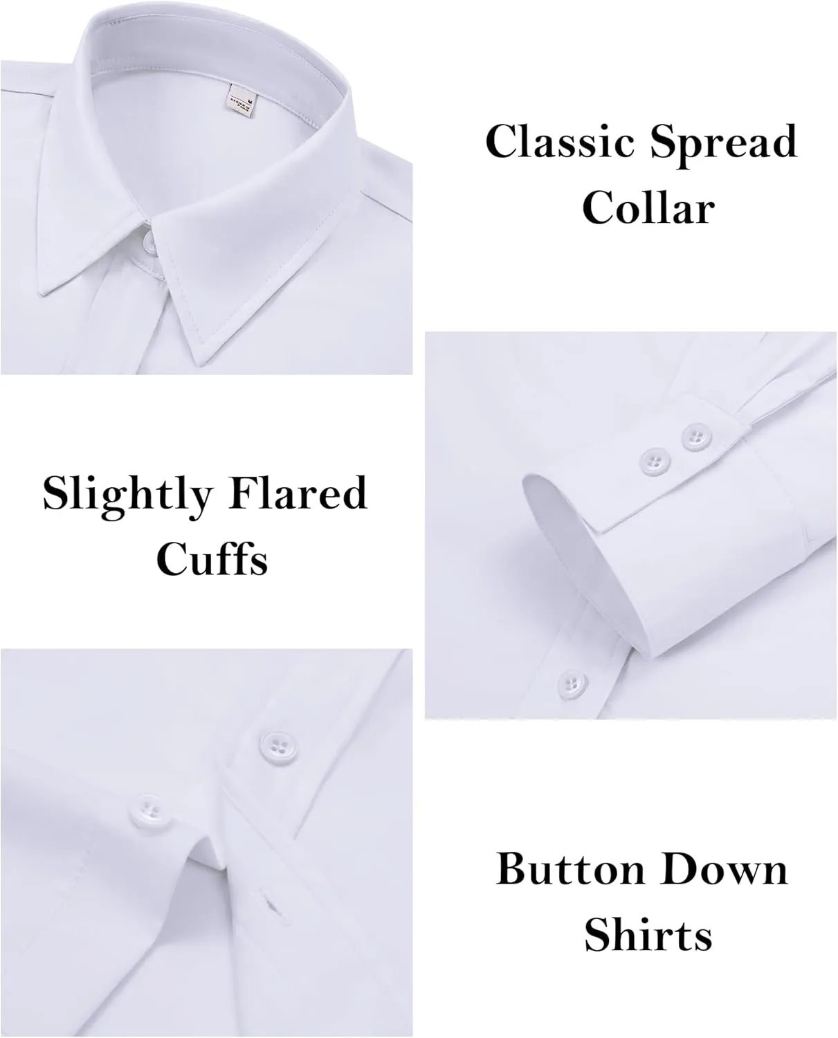 siliteelon Button Down Dress Shirts for Women Long Sleeve Wrinkle Free Shirts Solid Work Business Formal Button Up Shirt