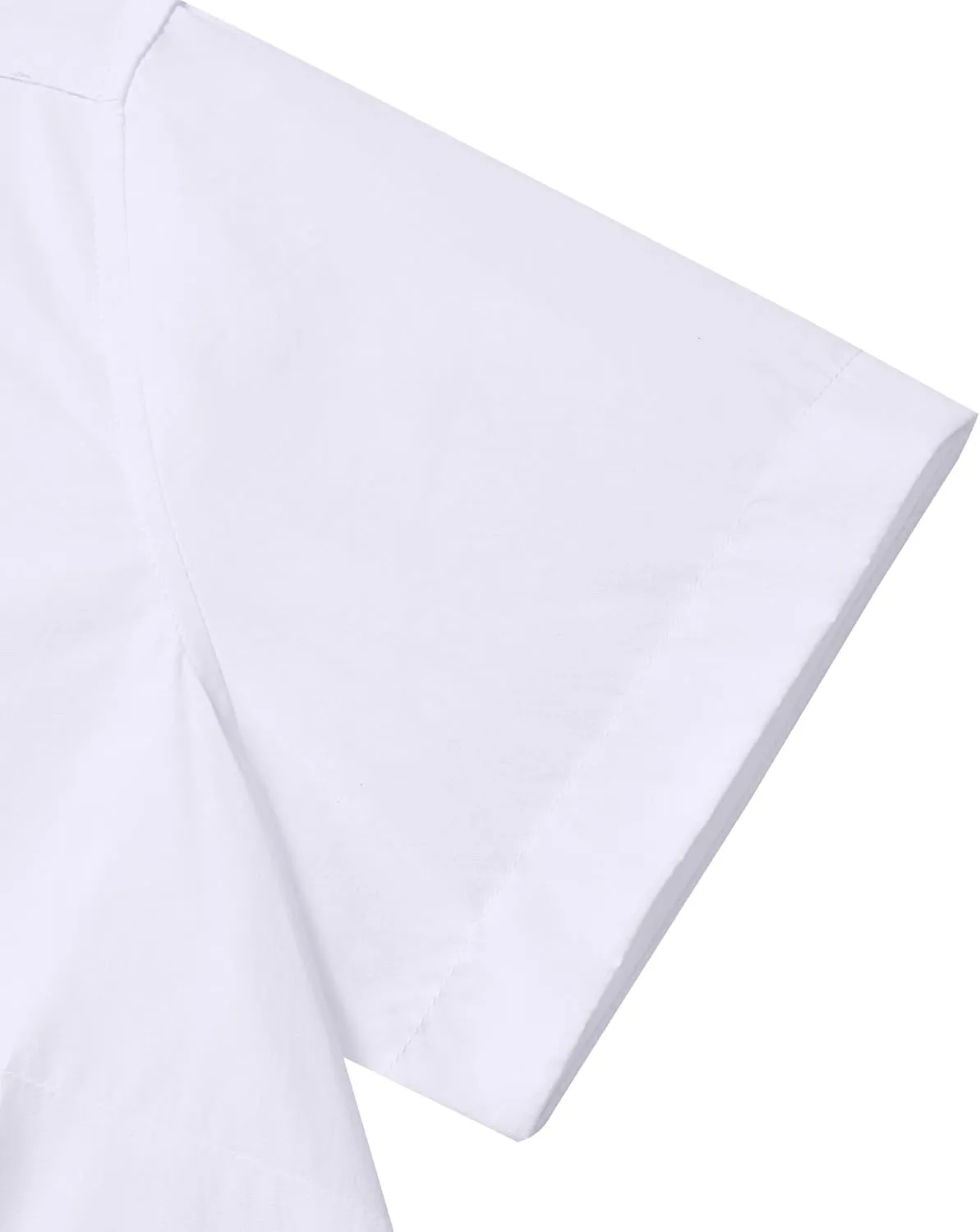 siliteelon Dress Shirts for Women Short Sleeve Cotton Button Down Shirt Basic Button Up Shirt Collared Shirts Work Shirt