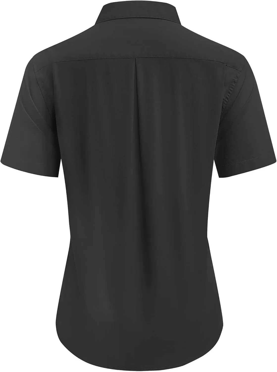 siliteelon Dress Shirts for Women Short Sleeve Cotton Button Down Shirt Basic Button Up Shirt Collared Shirts Work Shirt