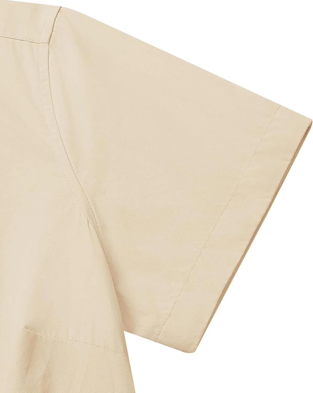 siliteelon Dress Shirts for Women Short Sleeve Cotton Button Down Shirt Basic Button Up Shirt Collared Shirts Work Shirt