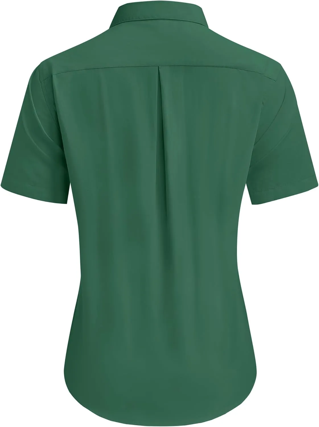 siliteelon Dress Shirts for Women Short Sleeve Cotton Button Down Shirt Basic Button Up Shirt Collared Shirts Work Shirt