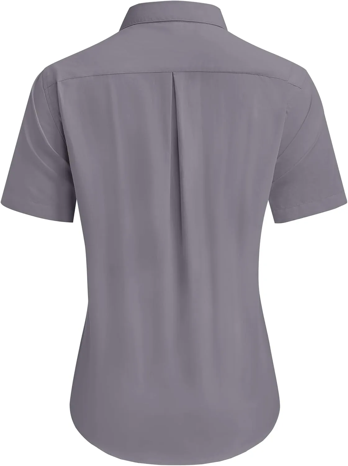siliteelon Dress Shirts for Women Short Sleeve Cotton Button Down Shirt Basic Button Up Shirt Collared Shirts Work Shirt