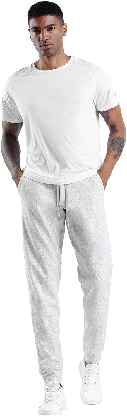 THE GYM PEOPLE Mens' Fleece Joggers Pants with Deep Pockets in Loose-fit Style