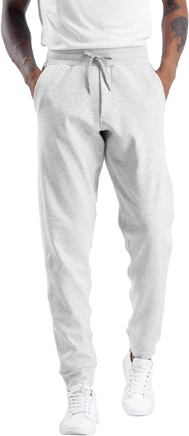THE GYM PEOPLE Mens' Fleece Joggers Pants with Deep Pockets in Loose-fit Style