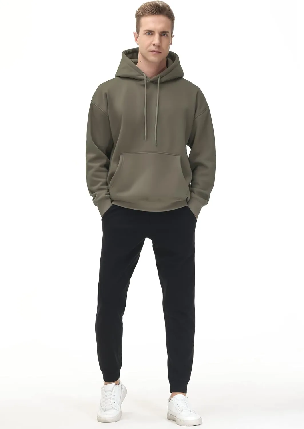 THE GYM PEOPLE Men's Fleece Pullover Hoodie Loose Fit Ultra Soft Hooded Sweatshirt With Pockets