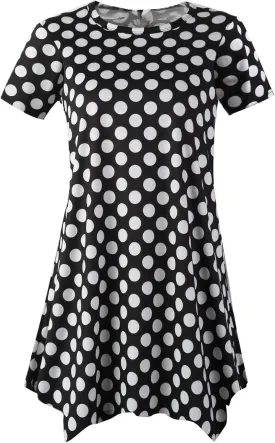 Topdress Women's Loose Fit Swing Shirt Casual Tunic Top for Leggings