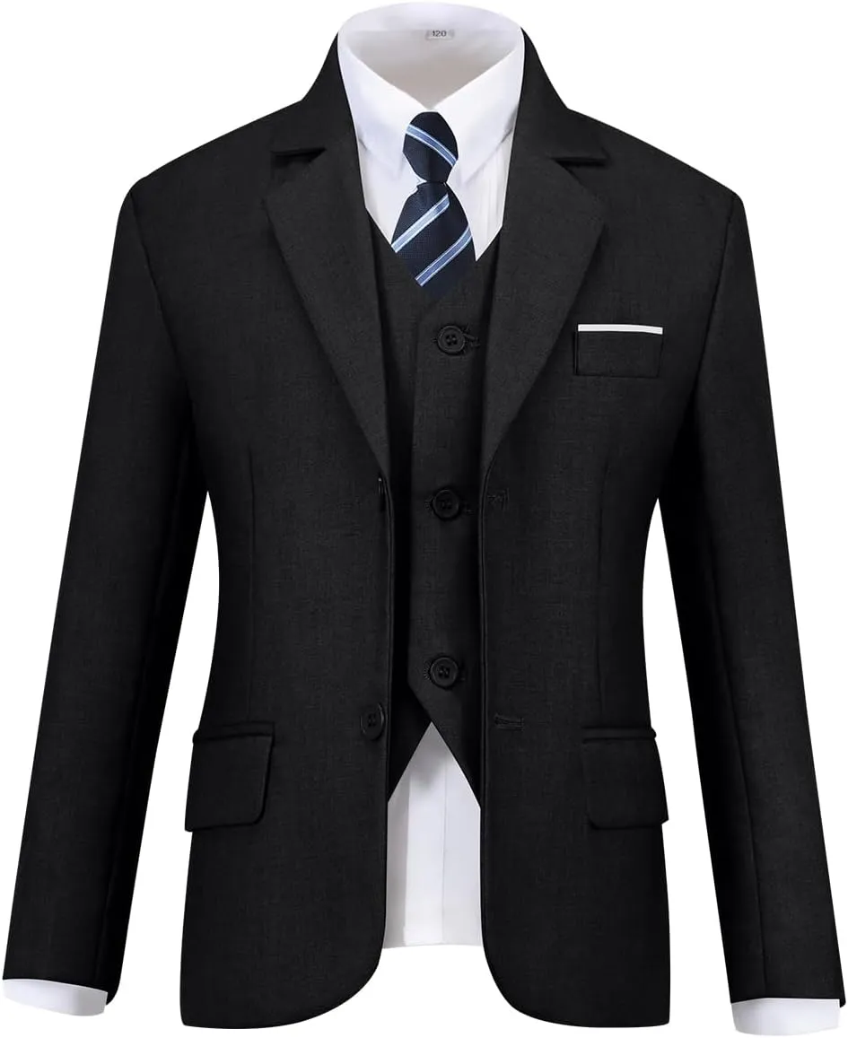 Visaccy Boys Suits Slim Fit Dress Clothes Ring Bearer Outfit