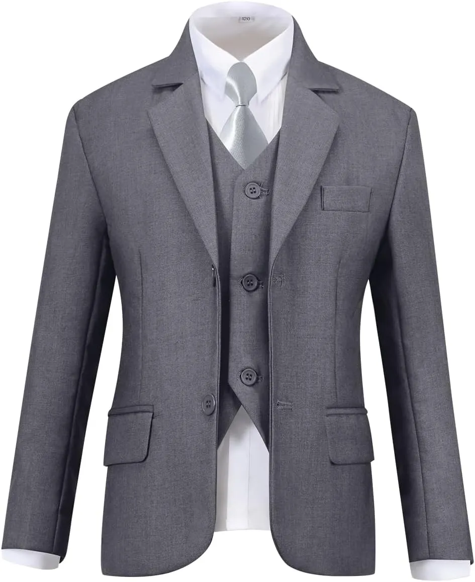Visaccy Boys Suits Slim Fit Dress Clothes Ring Bearer Outfit