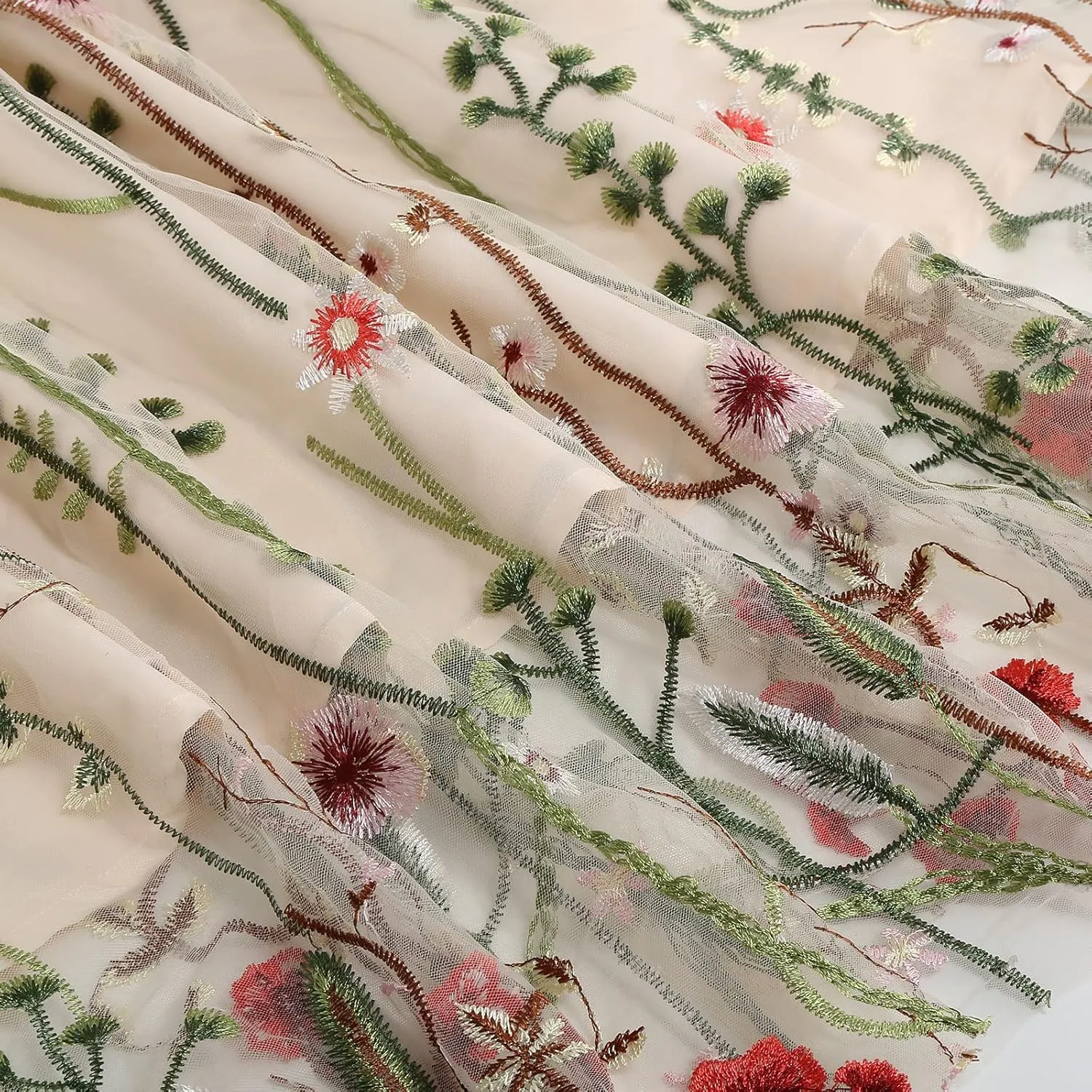 Women Keyhole Floral Embroidery Dress Sheer Mesh Illusion Vintage Cocktail Swing Dress Wedding Party Prom Tulle Evening Dress