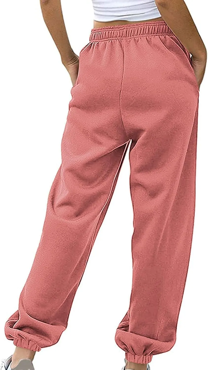 Womens Sweatpants 2024,High Waisted Baggy Sweatpants Joggers Sport Active Workout Jogger Pants with Pockets Trousers