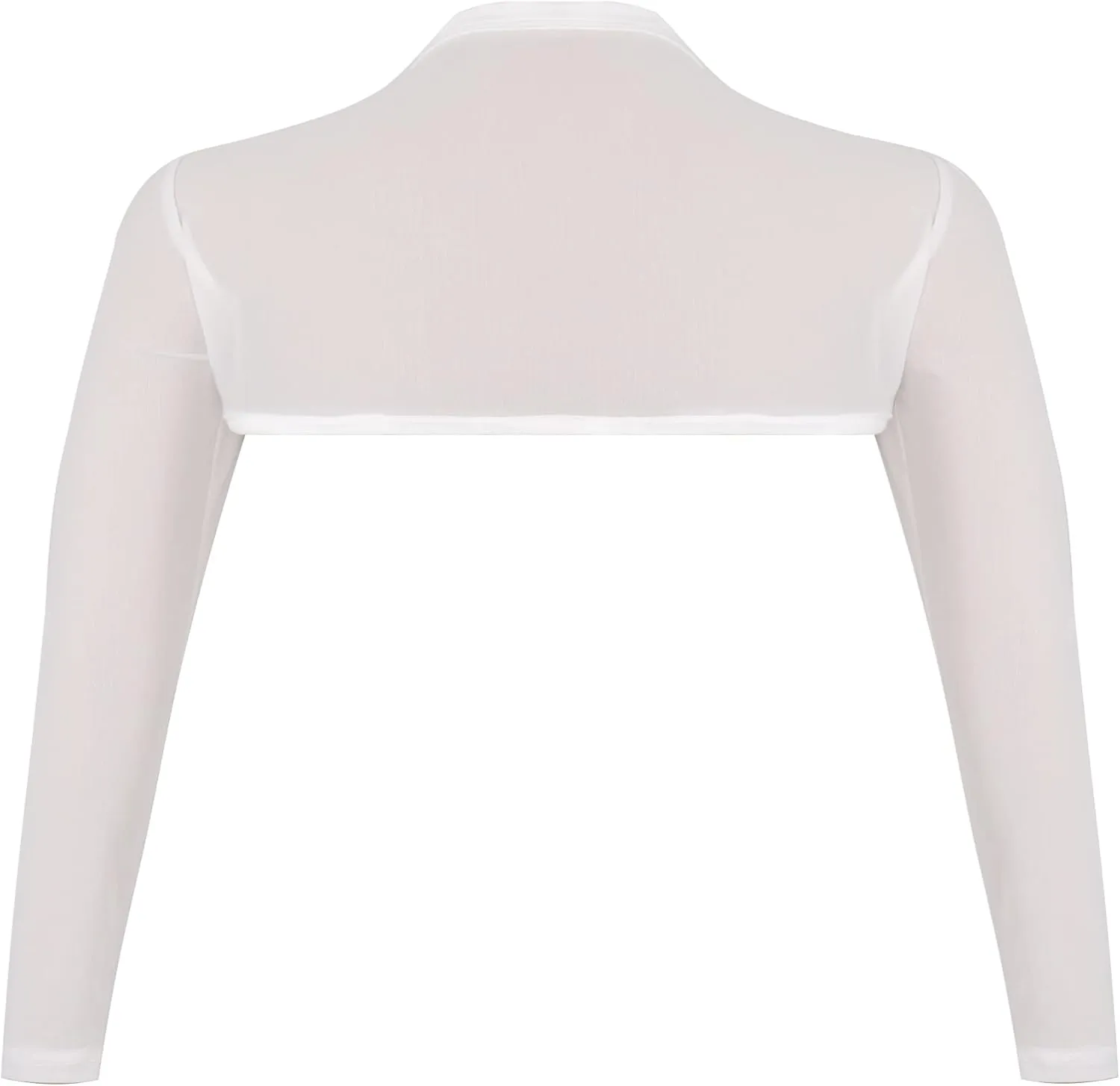 Ypser See Through Mesh Crop Top Sheer Open Front Shrug Fishnet Cover Ups with Buckle