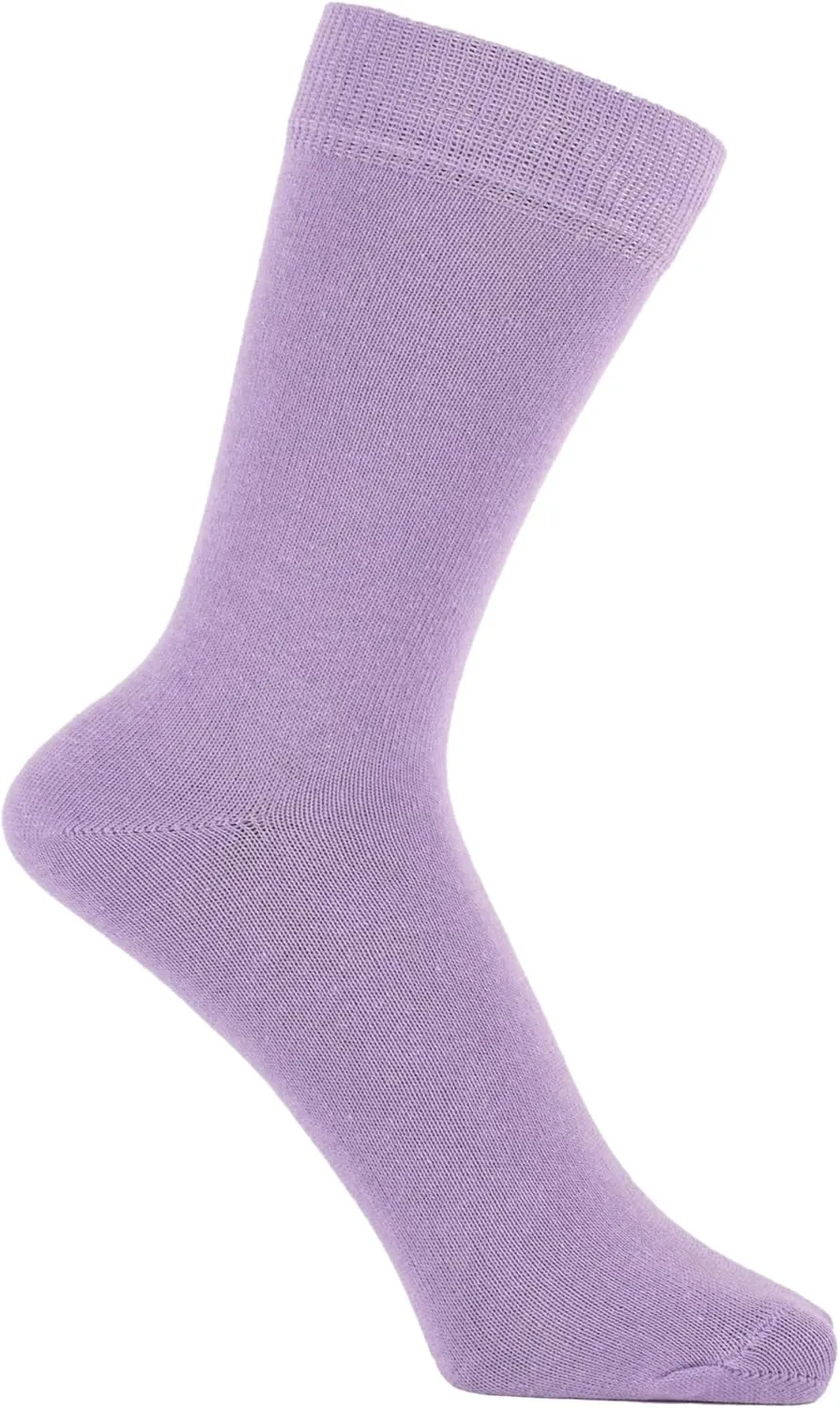 ZAKIRA Finest Combed Cotton Dress Socks in Plain Colours for Men, Women