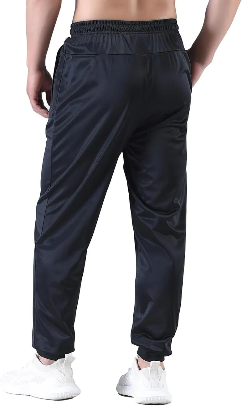 Zoulee Men's Zipper Fly Joggers Athletic Track Pants for Workout and Commute